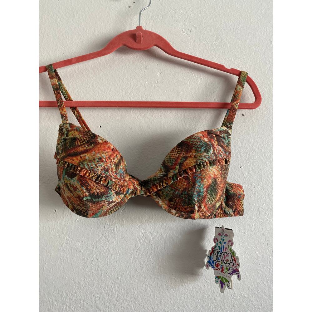 Snakeskin pattern bikini top M